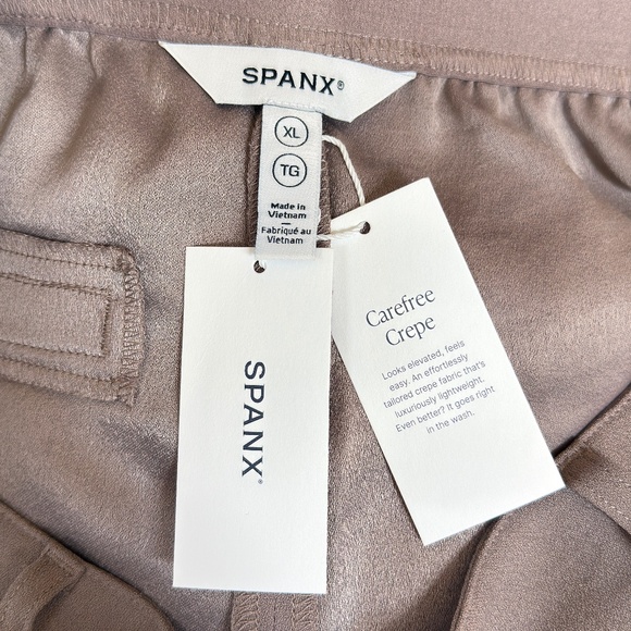 NWT Spanx Crepe Straight Leg Pull On Pants, Purple, Size XL, Elastic Waist Band - Picture 8 of 12